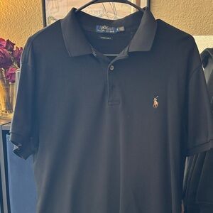 Polo by Ralph Lauren Men's Black Polo with Embroidered Pony